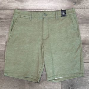 RVCA 8” Back In Hybrid Green Shorts Size 34